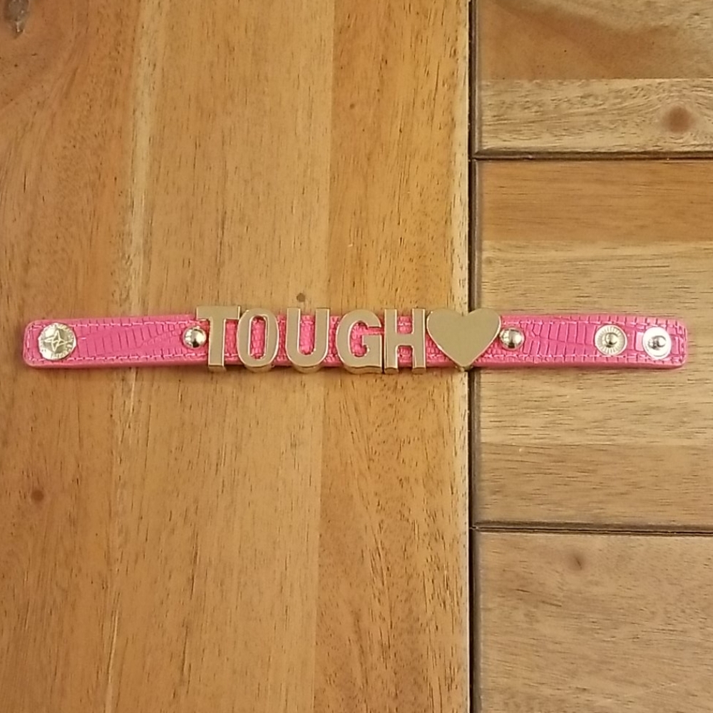 Pink "TOUGH" bracelet